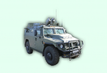 Унифицированная командно-штабная машина (автоматизированная подвижная единица АПЕ-МБ) на шасси бронированного автомобиля ГАЗ-2330 «Тигр» (АПЕ-МБ-Е)